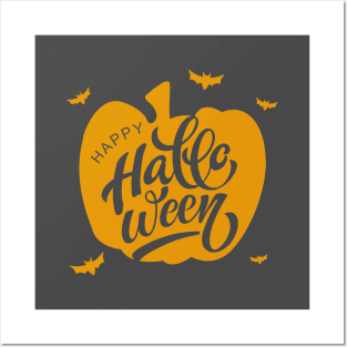 Nice Pumpkin Happy Halloween Typography Posters and Art